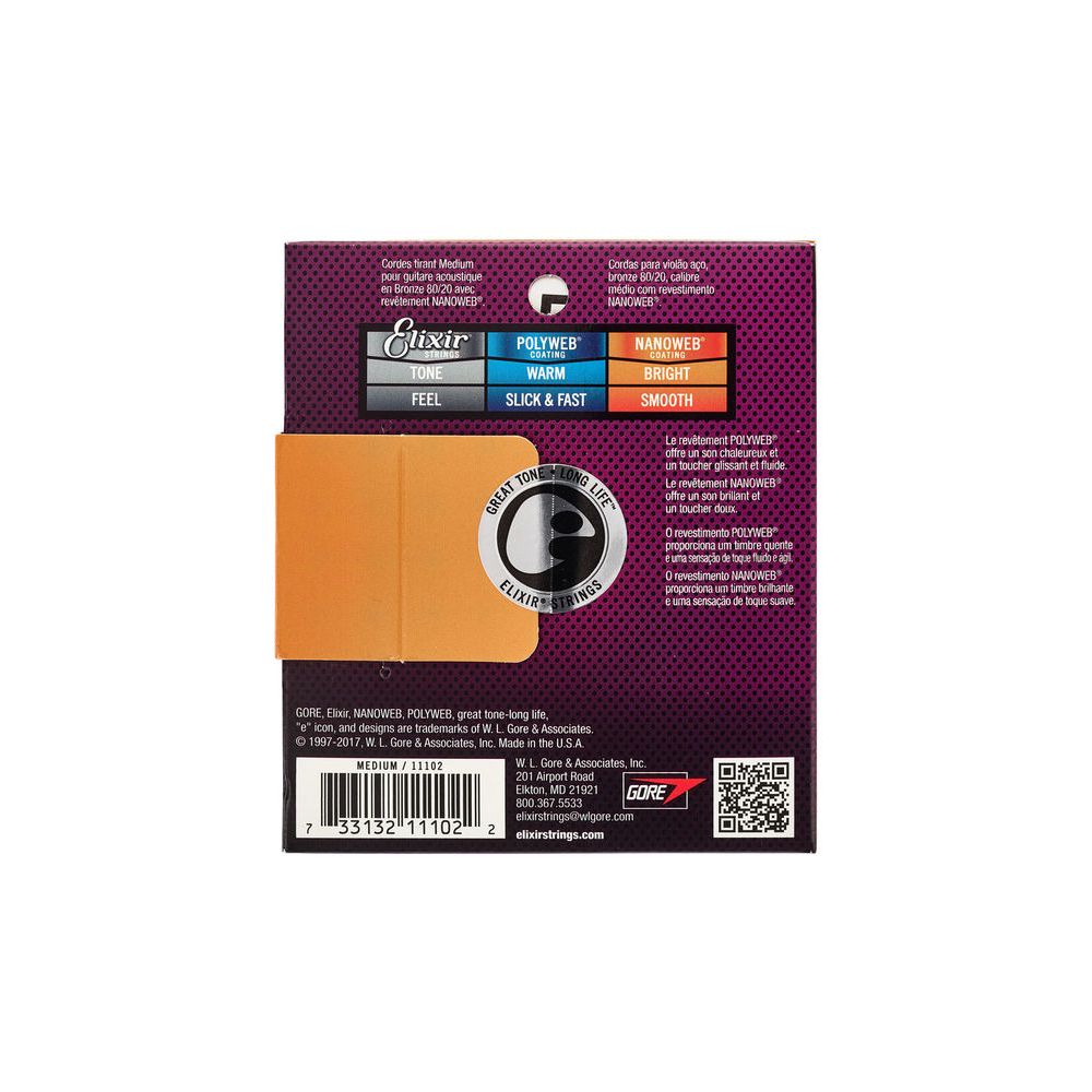 Elixir Nanoweb Medium Acoustic – Thomann Ireland