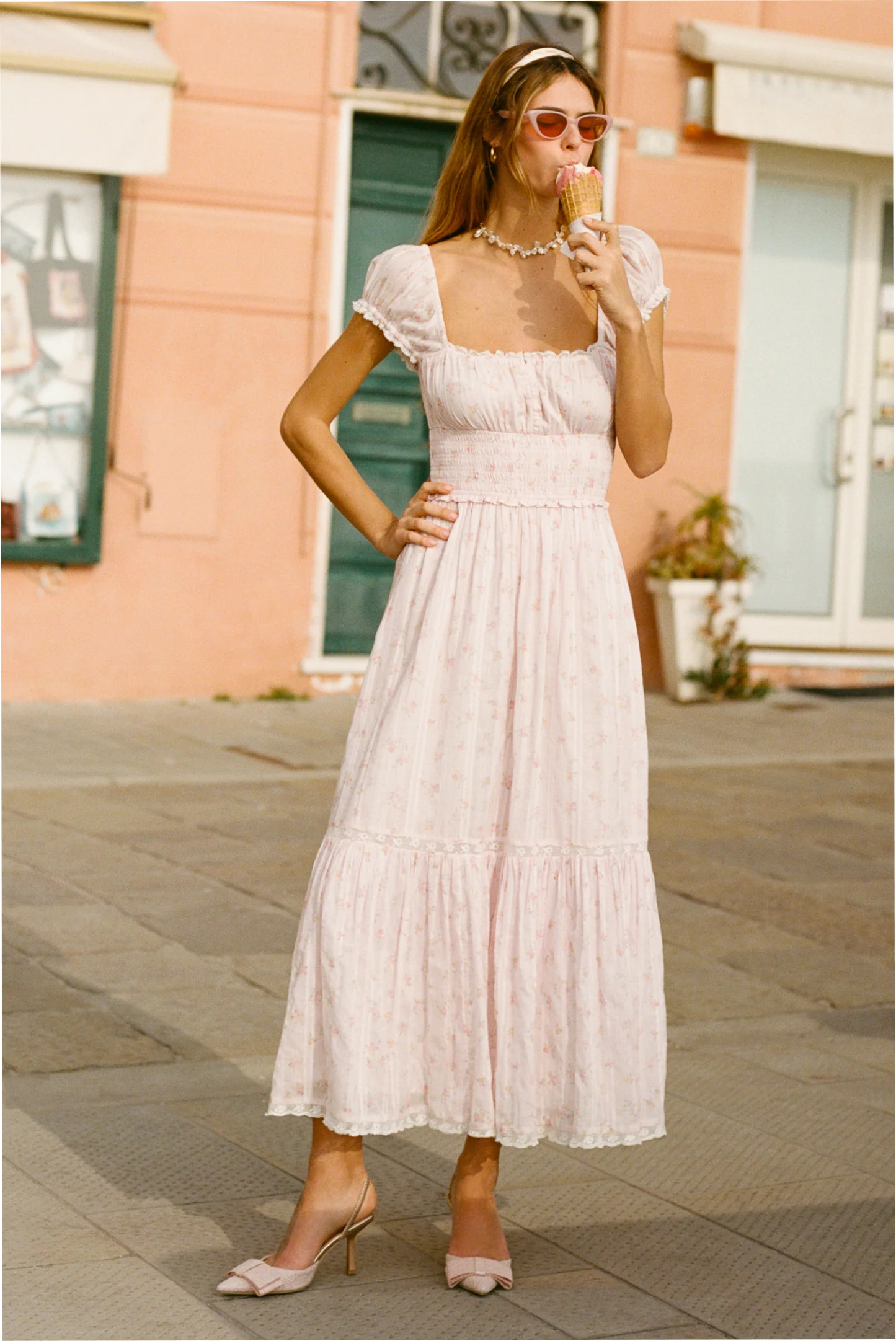Lyssara Floral Cotton Maxi Dress