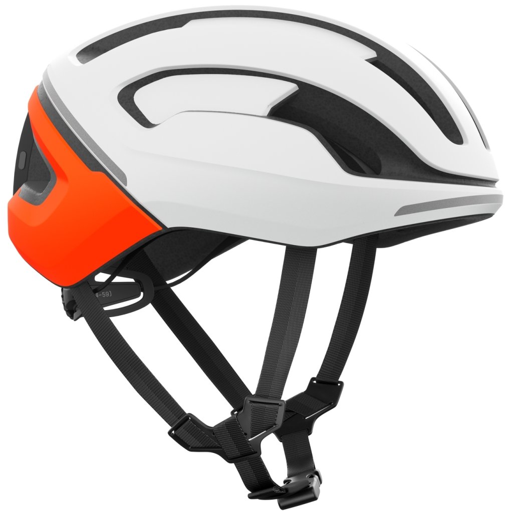 POC Omne Beacon MIPS Helmet - 8834 Hydrogen White/Fluorescent Orange Matt