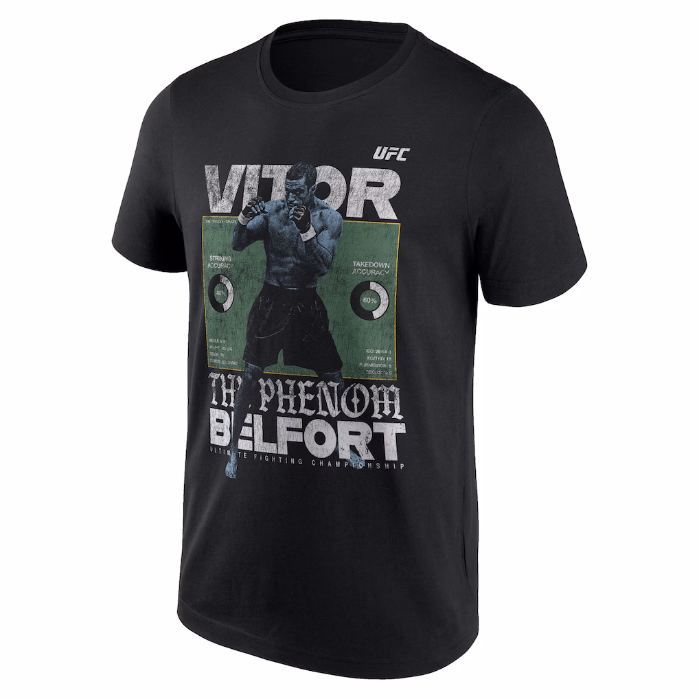 Vitor Belfort Stats T-Shirt - Black - Mens