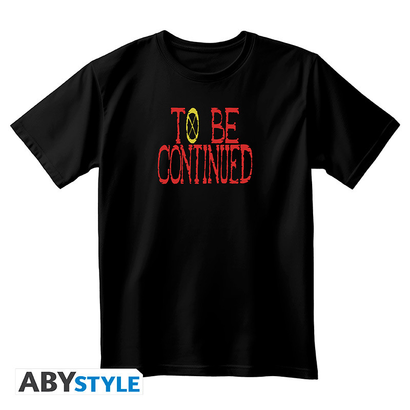 ONE PIECE Unisex black Tshirt TO BE CONTINUED