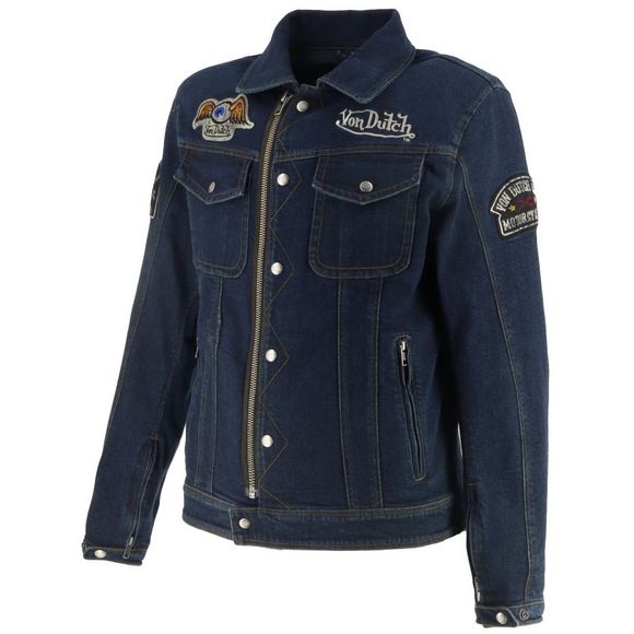 Jean Moto Helstons Von Dutch Westy - Blue JacketRef: VDH0257