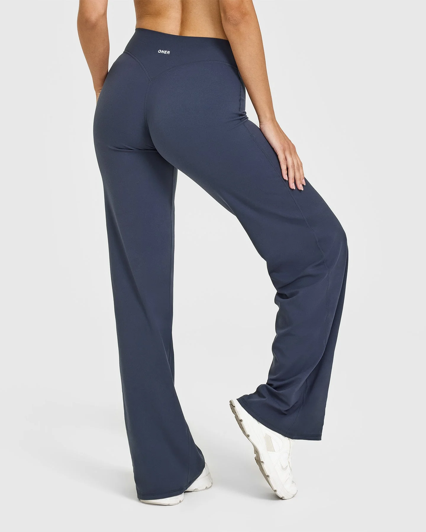 SoftMotion™ Straight Leg Bottoms with White Logo | True Blue