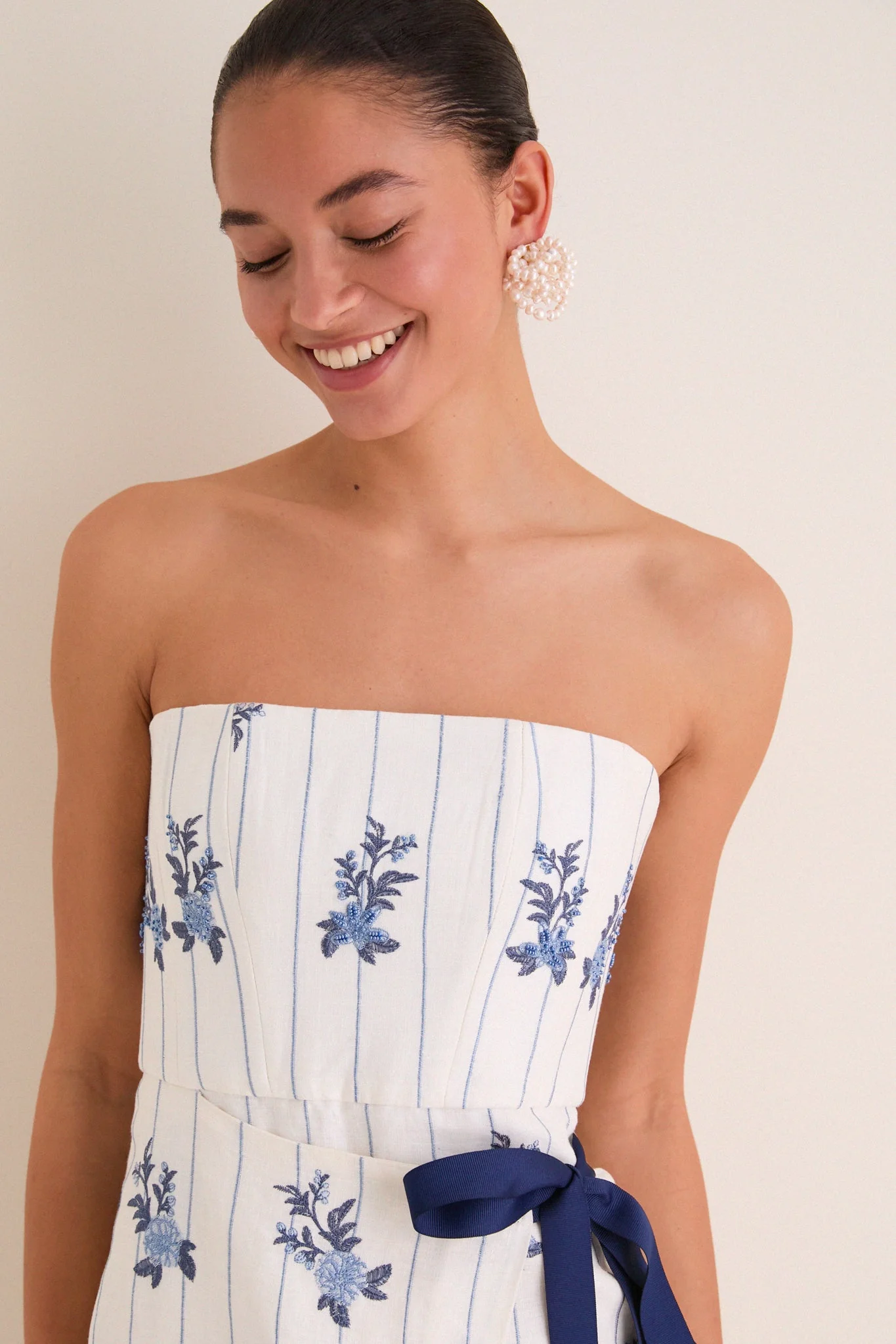 Valle Cinefila Strapless Maxi Dress