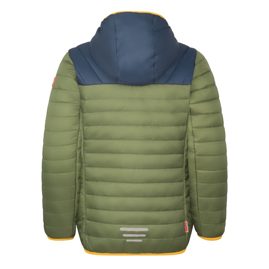 Trollkids Eikefjord Jacket Kids - Moss/Mystic Blue/Golden Yellow