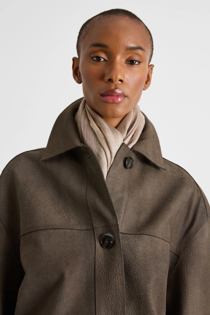 Baby alpaca and silk stole - BEIGE