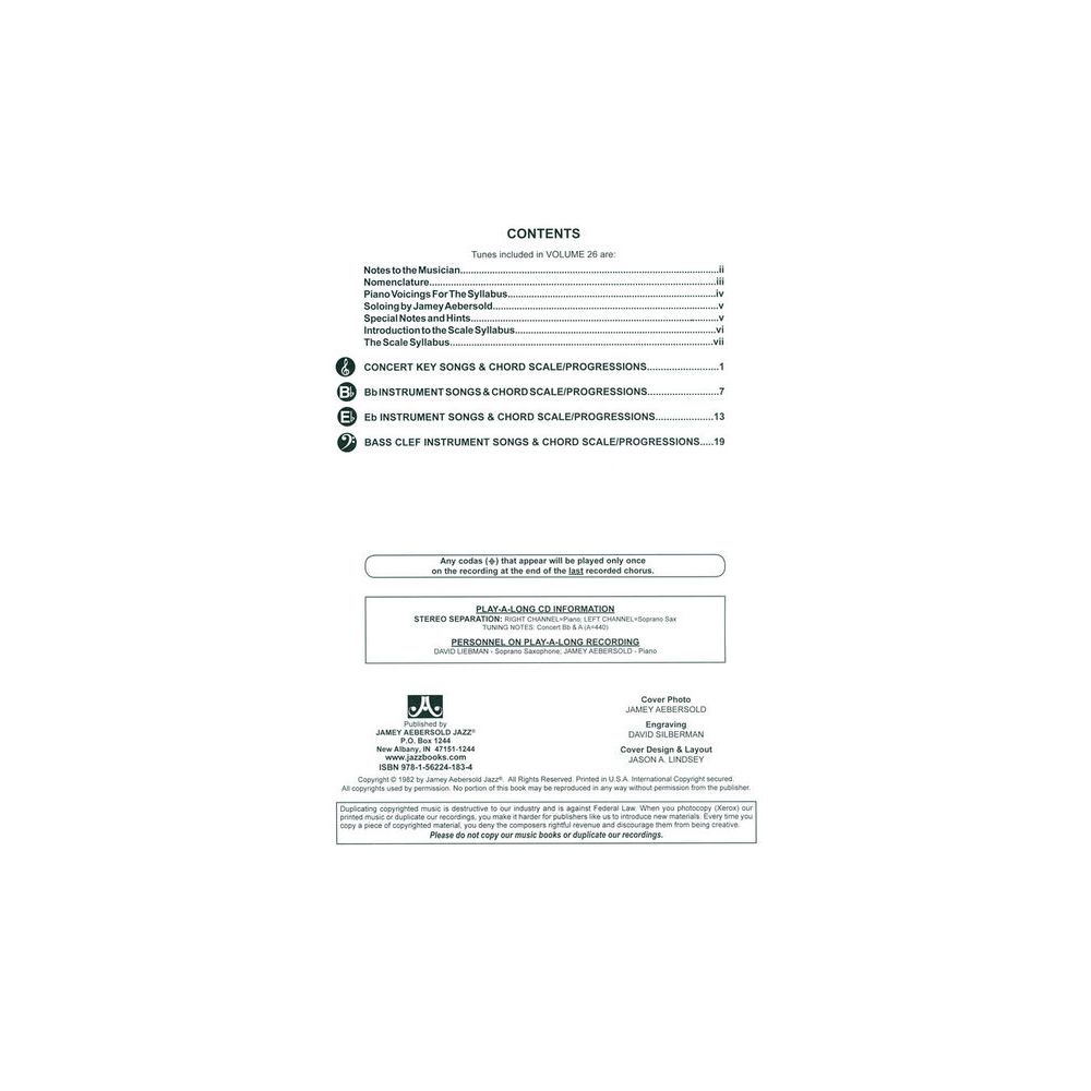Jamey Aebersold The Scale Syllabus – Thomann Ireland