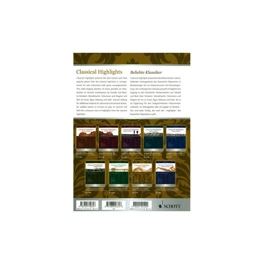 Schott Classical Highlights Horn – Thomann Ireland