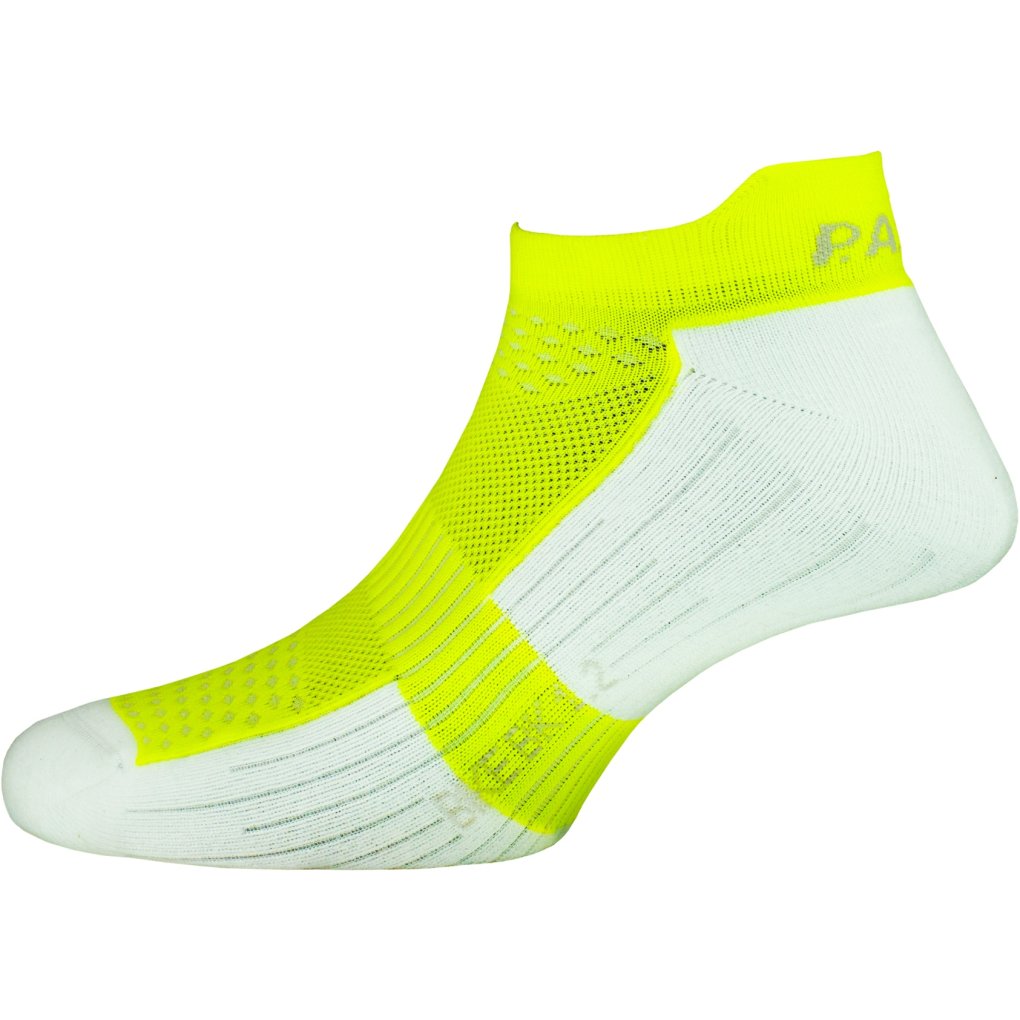 P.A.C. Original BK 1.2 Bike Footie Zip Socks Men - Neon Yellow/White
