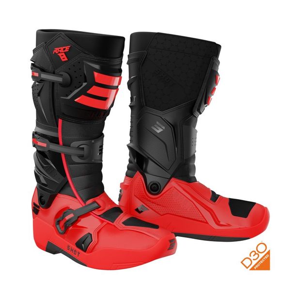 Shot RACE 8 2024 cross Boots - Black / RedRef: so2445-c145