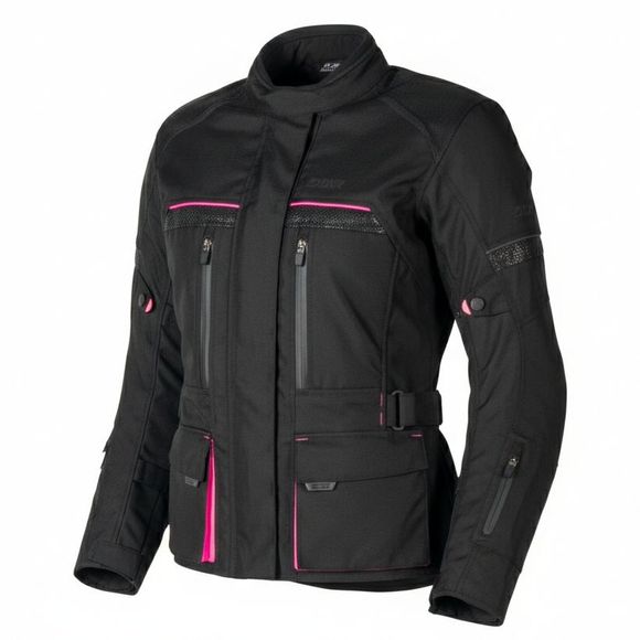 Dxr Roadtrip Woman - Black / Pink Motorcycle JacketRef: DXR0205