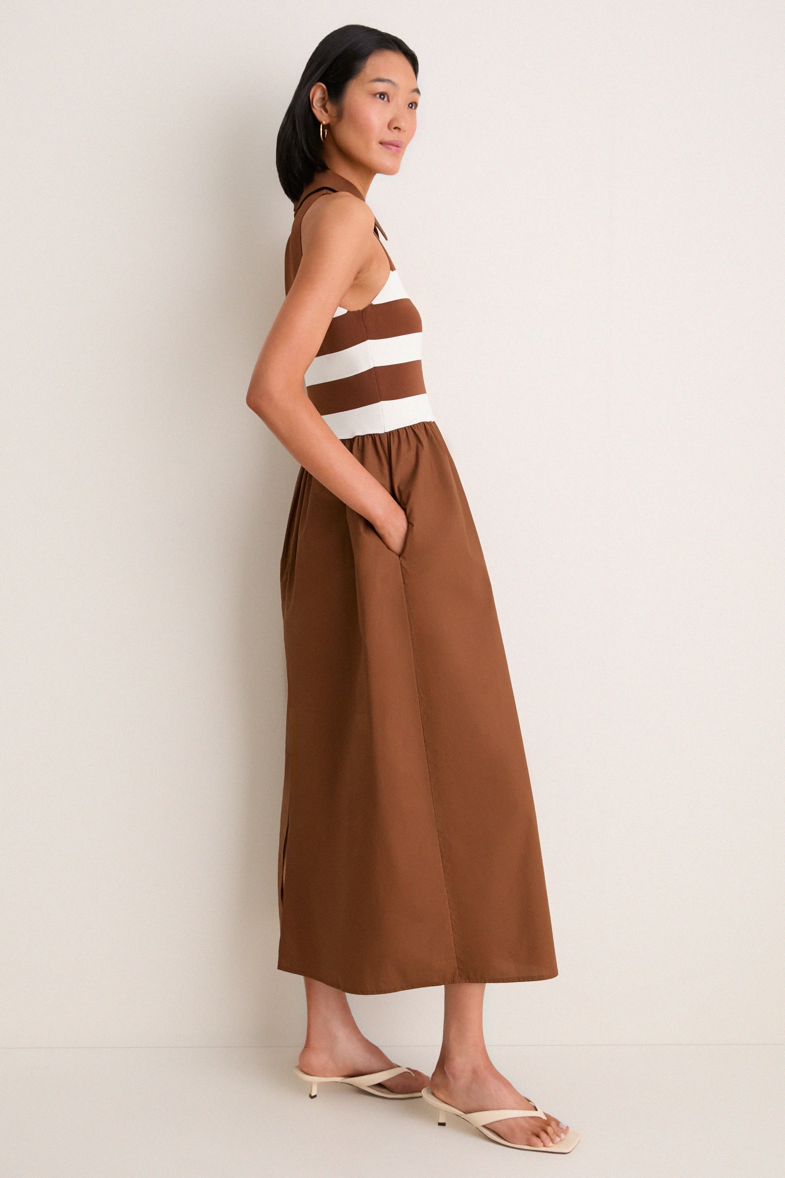 Chocolate Stripe Marina Dress