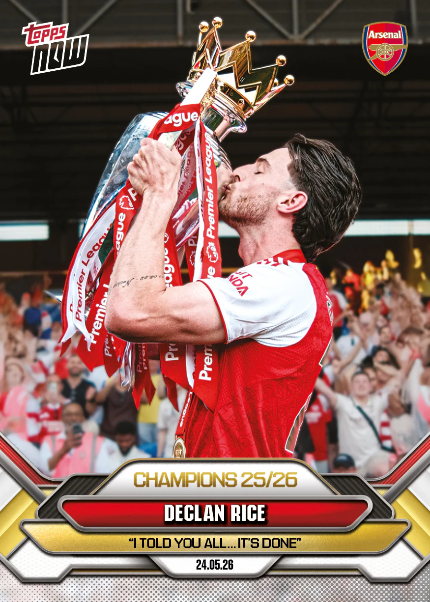 Declan Rice - 2025-26 Arsenal FC Topps NOW® - Card 6