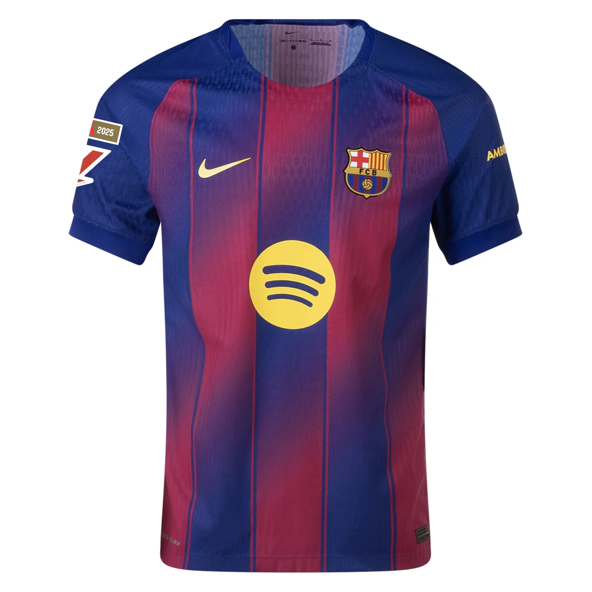 Barcelona Authentic Pedri Home Jersey w/ La Liga Champion Patches 25/26 (Deep Royal Blue/Midwest Gold)