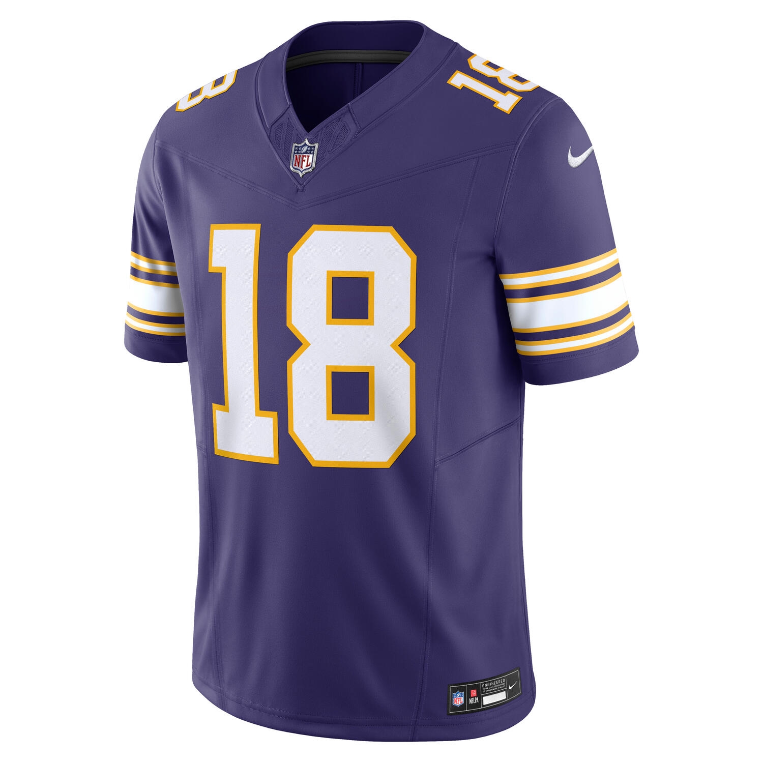Justin Jefferson #18 Minnesota Vikings Classic Nike Vapor F.U.S.E. Limited NFL Jersey Purple