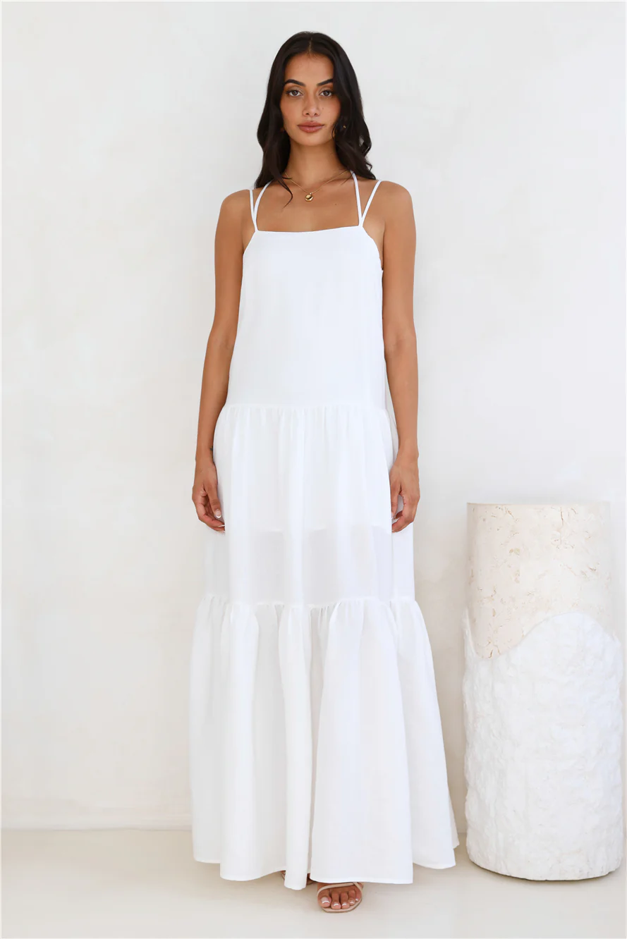 Diamond Affair Maxi Dress White