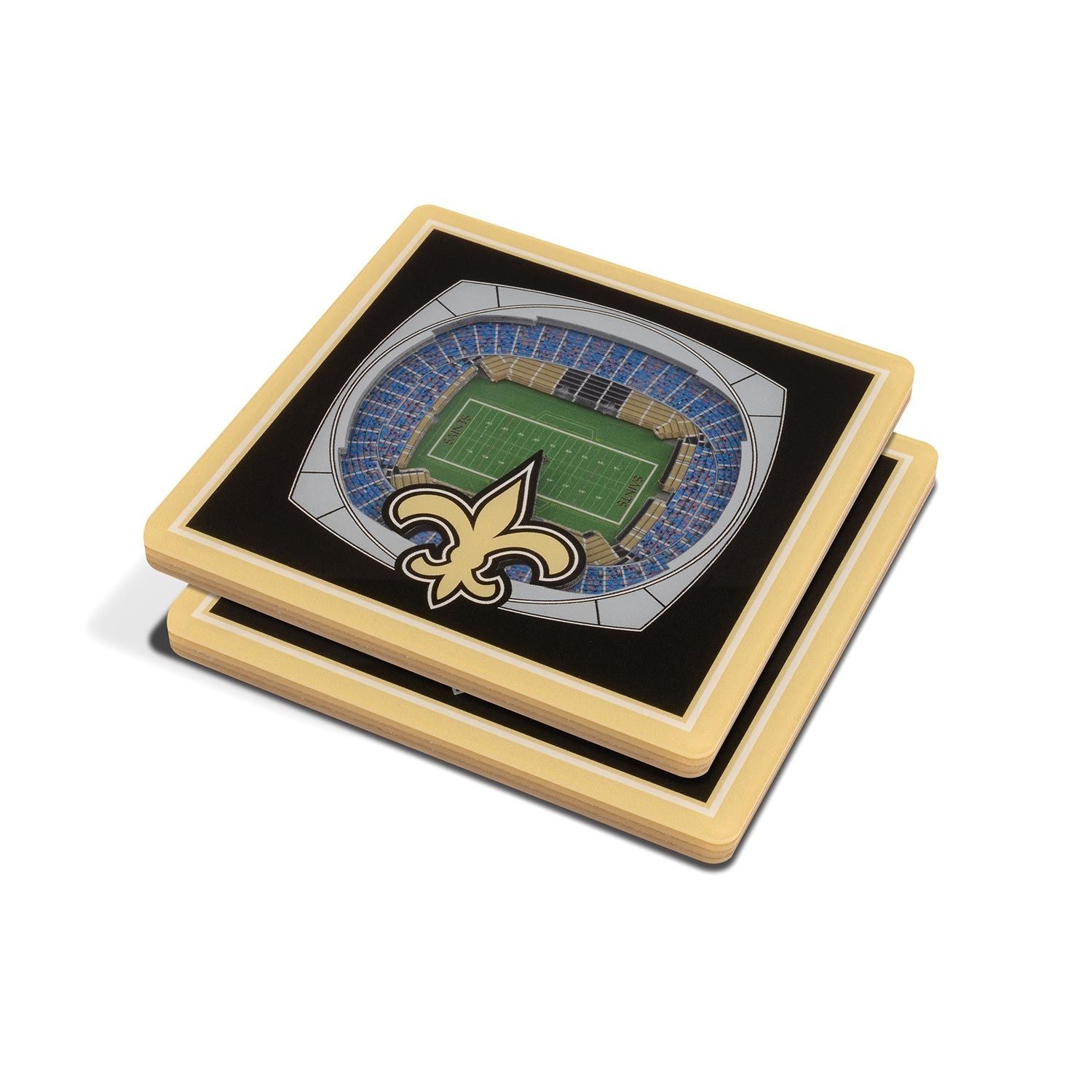 New Orleans Saints YouTheFan 3D NFL Stadium Coasters (2-Piece)