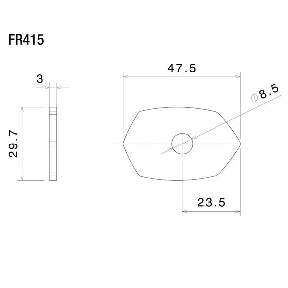 Support Clignotant Rizoma avant ou arrière - NoirRef : RZ0131 / FR415B