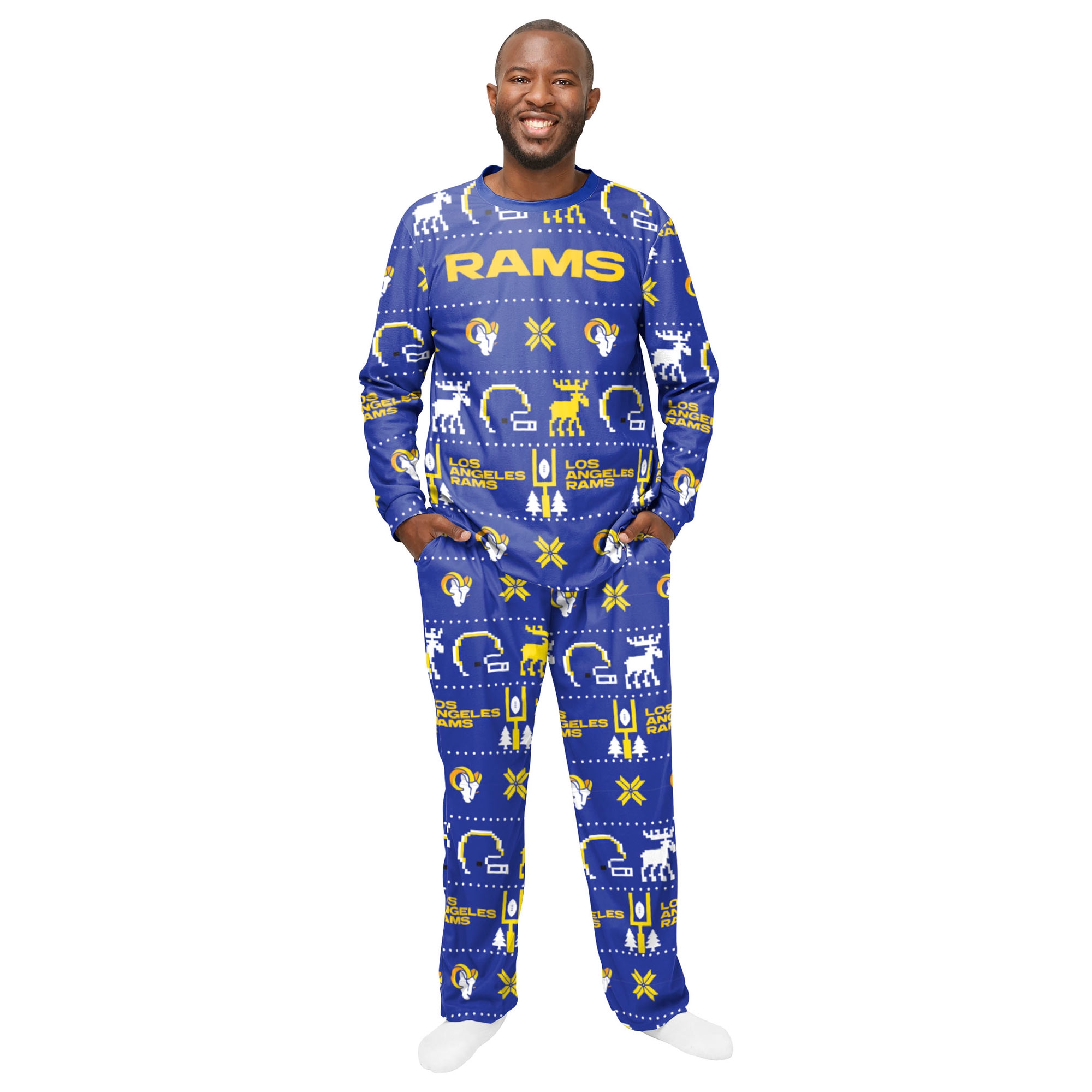 Los Angeles Rams NFL Holiday Pajamas Set (2-Piece)