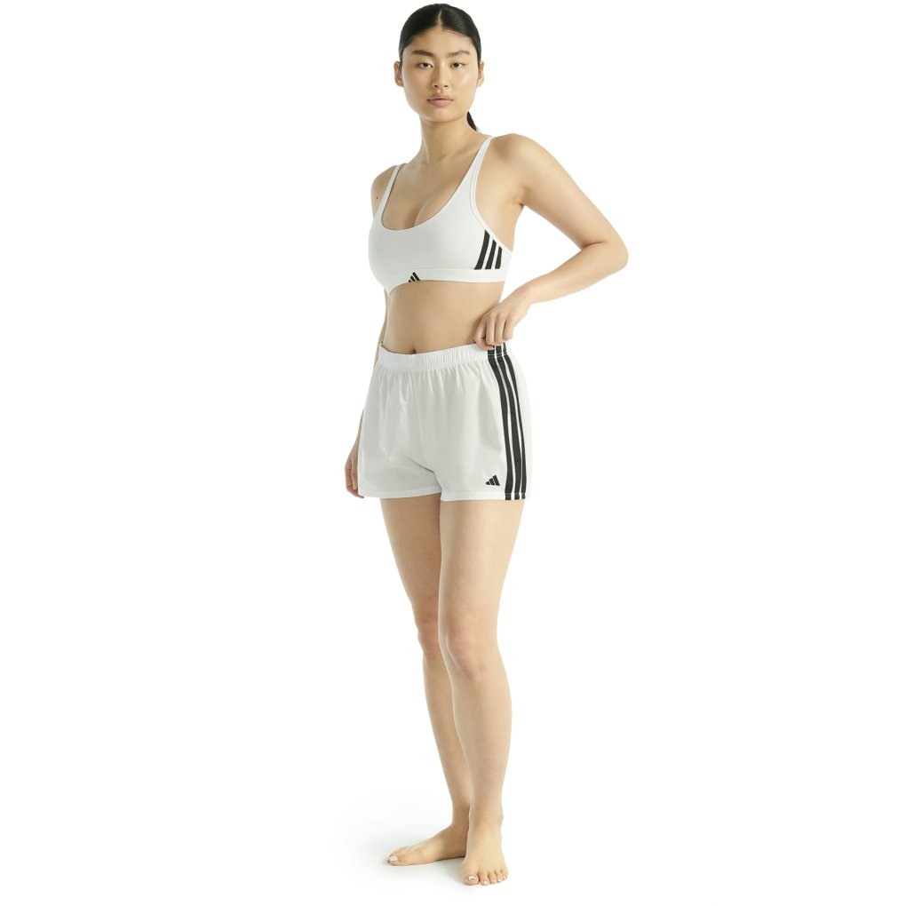 adidas Sports Underwear Sport Active Essentials Cotton 3 Stripes Scoop Bralette Women - white