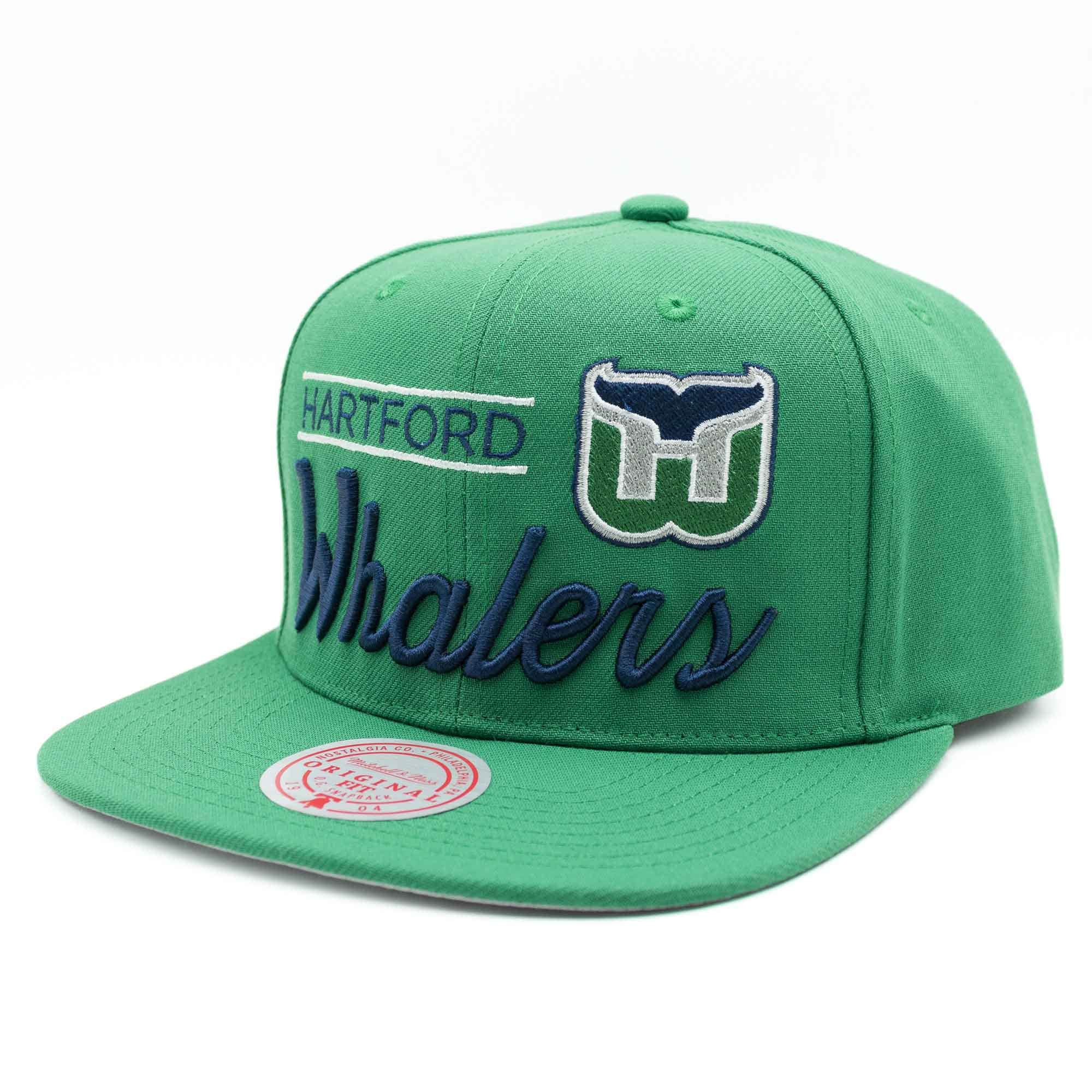 Hartford Whalers Retro Lock Up Mitchell & Ness Snapback NHL Cap Green