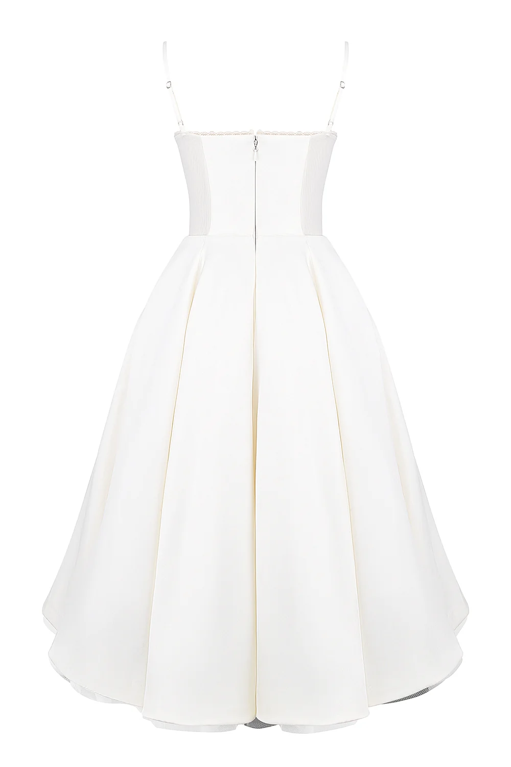 white tulle midi dress