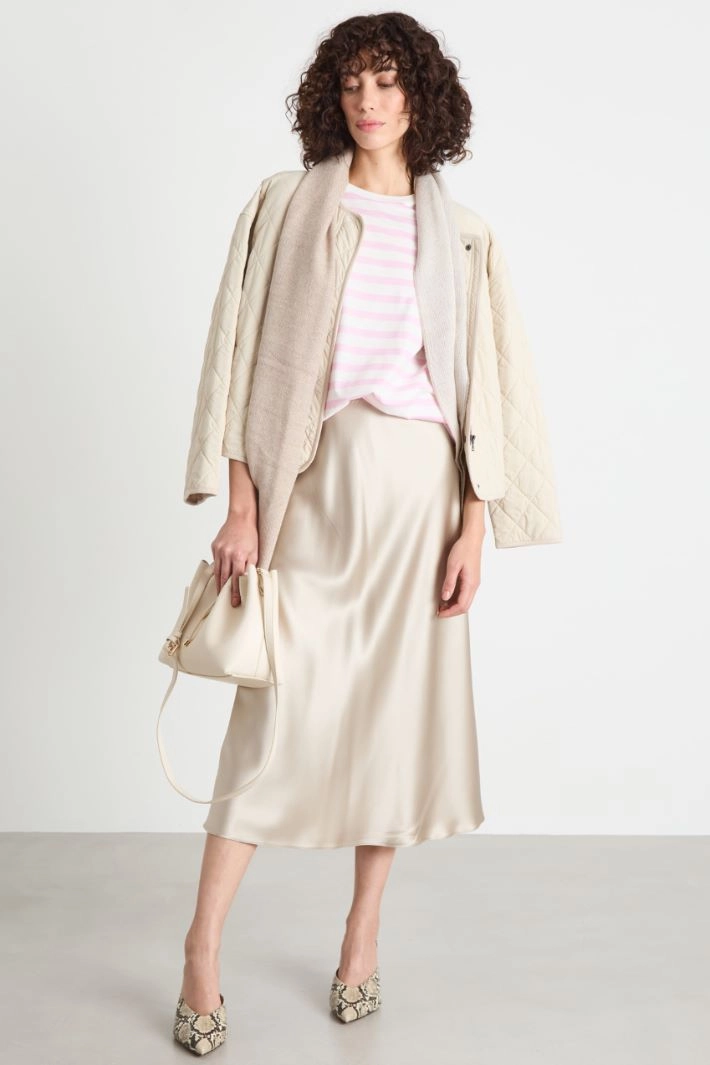 Quilted jacket - BEIGE