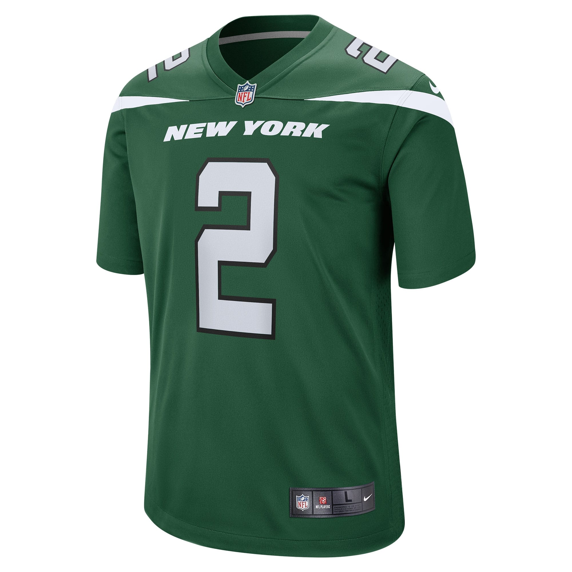 Zach Wilson #2 New York Jets Nike Game NFL Football Jersey Green