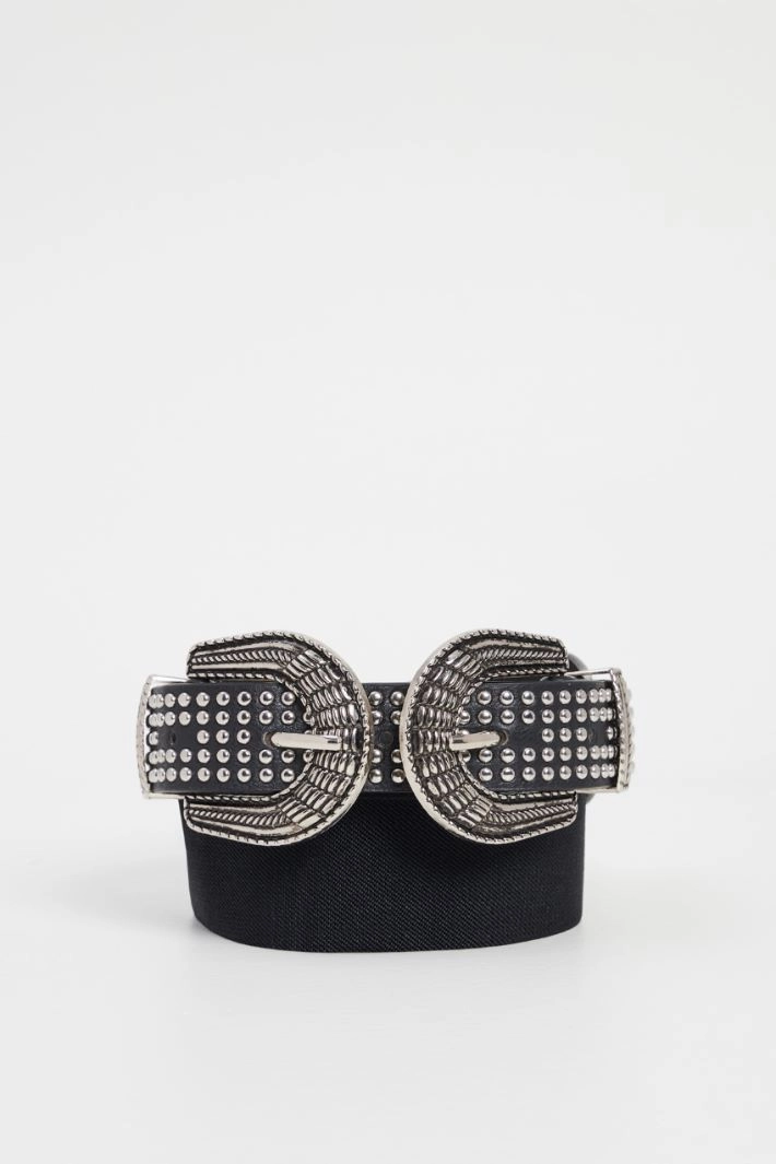 Double buckle belt - BLACK