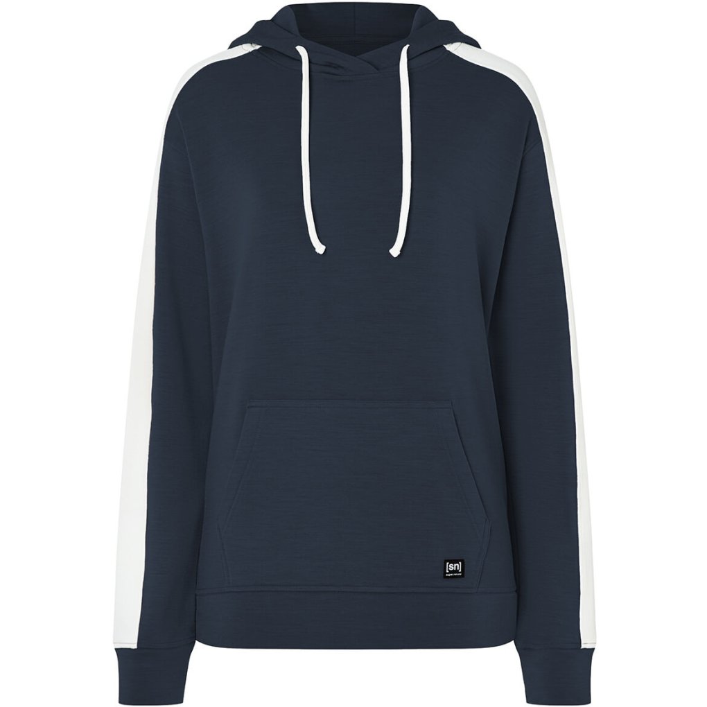 SUPER.NATURAL Colorado Hoodie Women - Blueberry/Fresh White