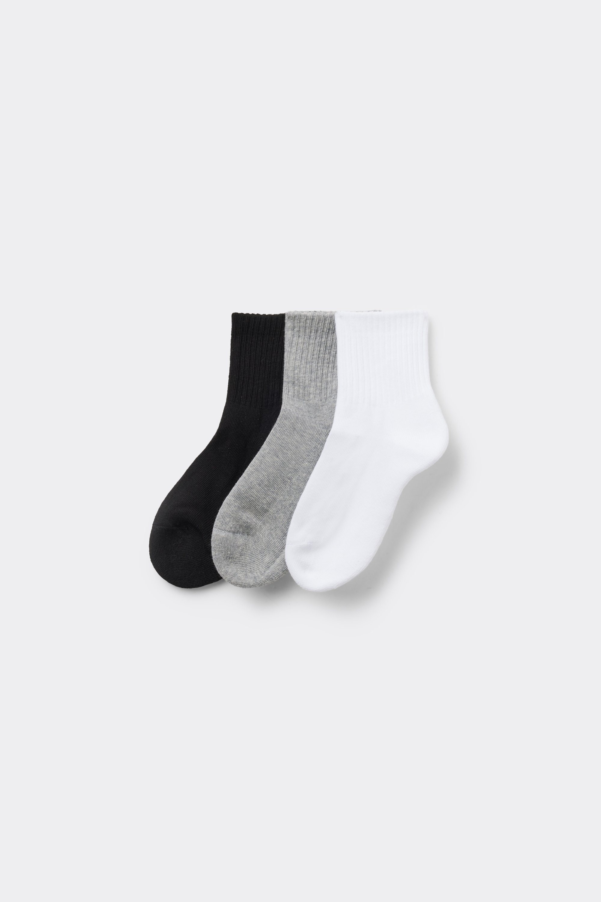 3 Pairs of Kids’ Unisex Short Cotton Sport Socks