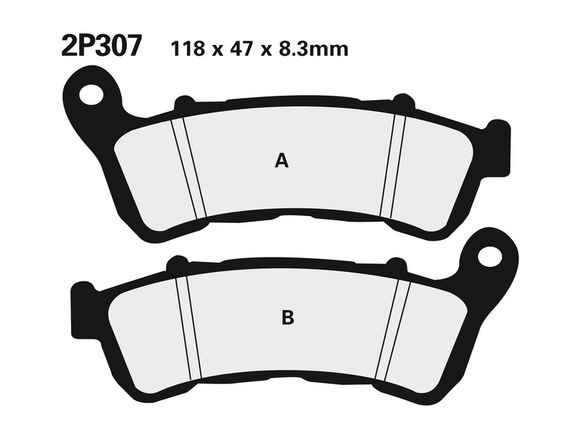 Nissin sintered metal brake pads Road/Off-Road - 2P-307STRef: Ni00081A / 1036748