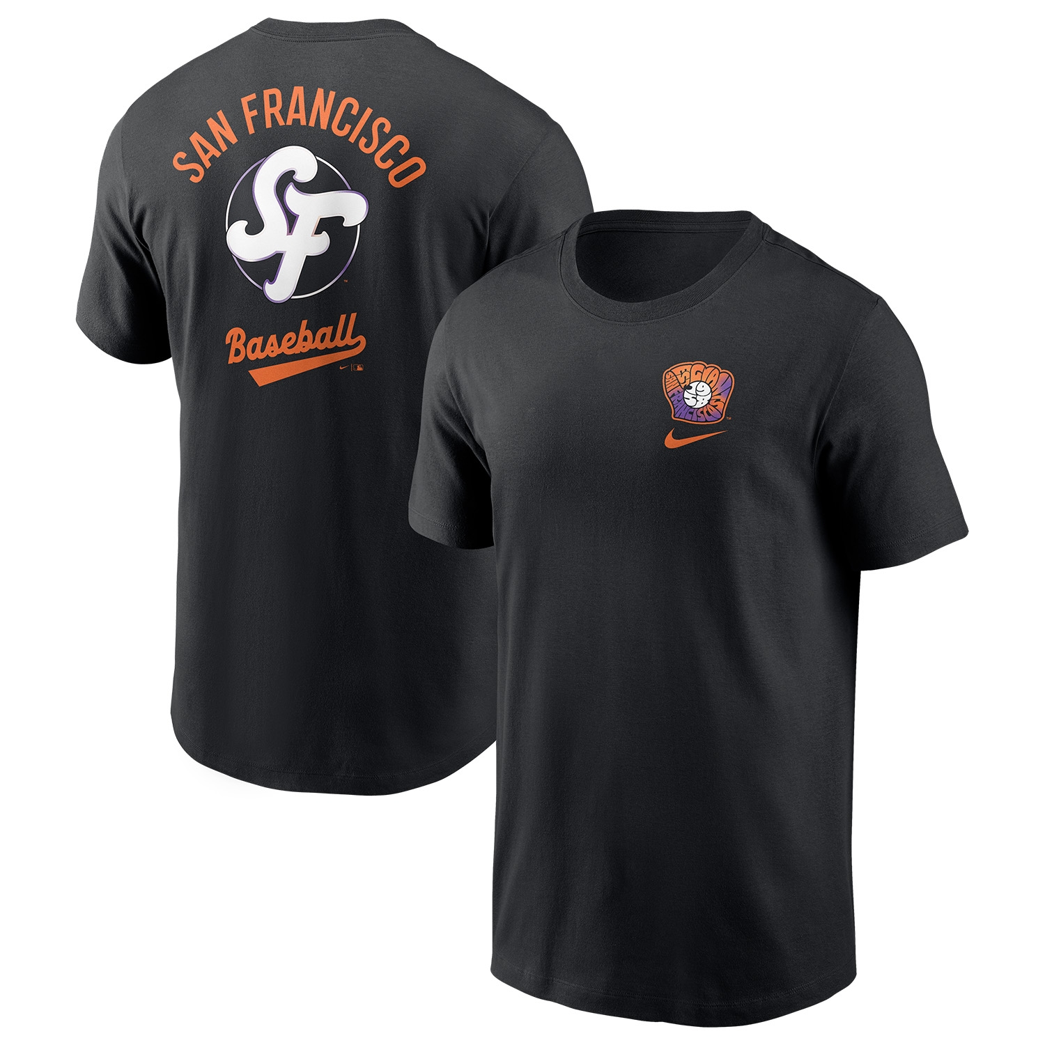 San Francisco Giants City Connect 2-Hit Nike Cotton T-Shirt Black