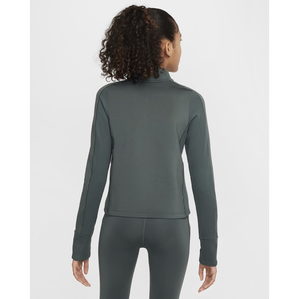 Nike Therma-Fit Long Sleeve Half Zip Girls - vintage green/oil green HF4682-338