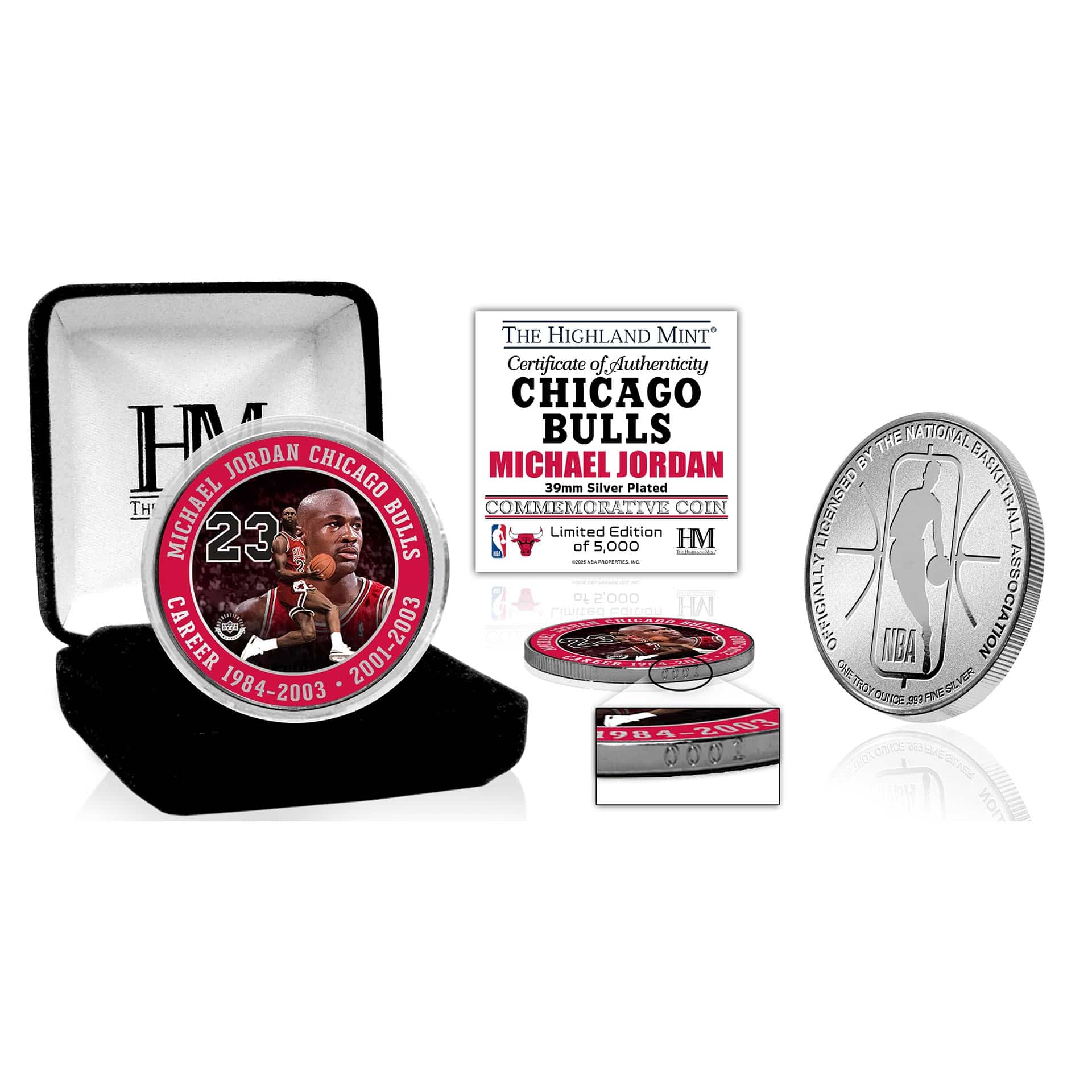 Michael Jordan Career NBA Silver Commemorative Coin