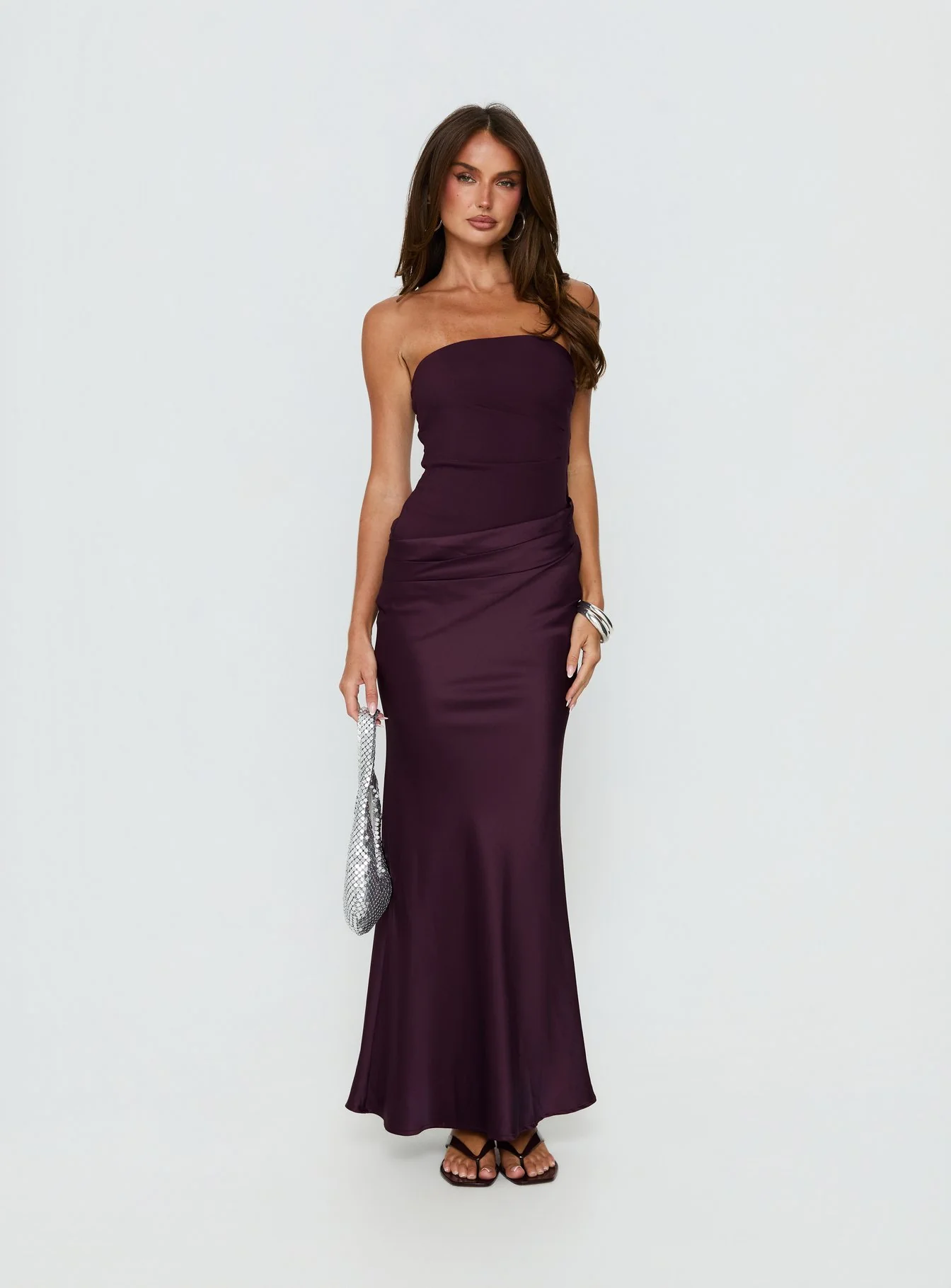 Lulita Strapless Maxi Dress Plum