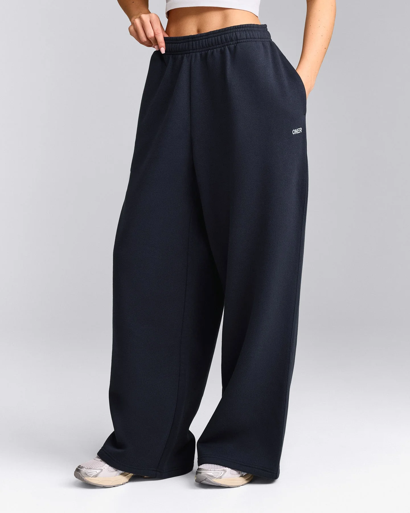 Foundations Cosy Oversized Straight Leg Joggers | True Blue