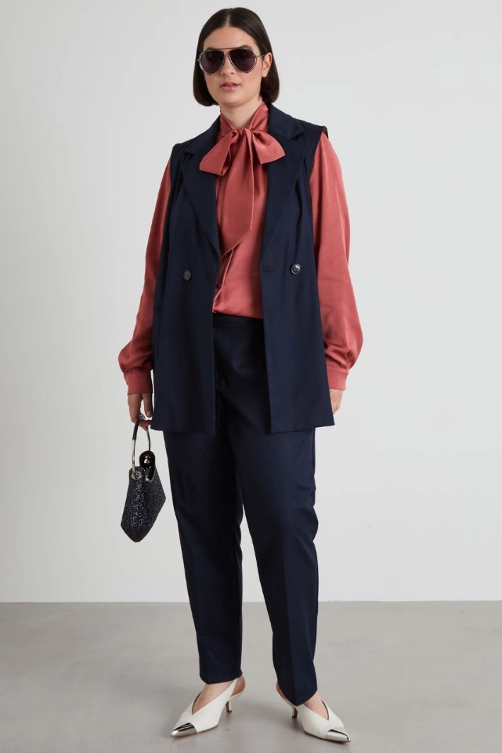 Twill gilet - NIGHT BLUE