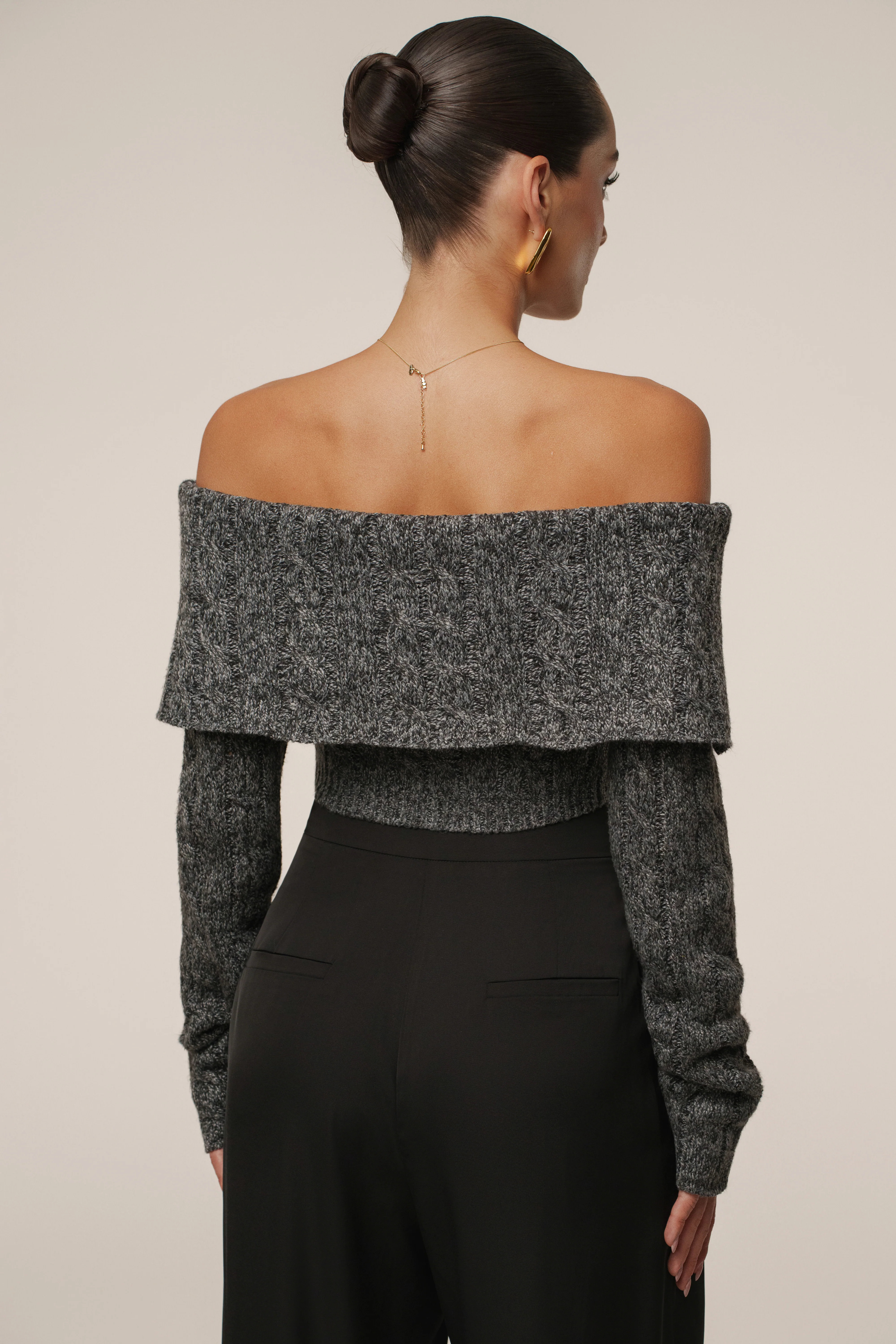 Grey Off Duty Sweater Top