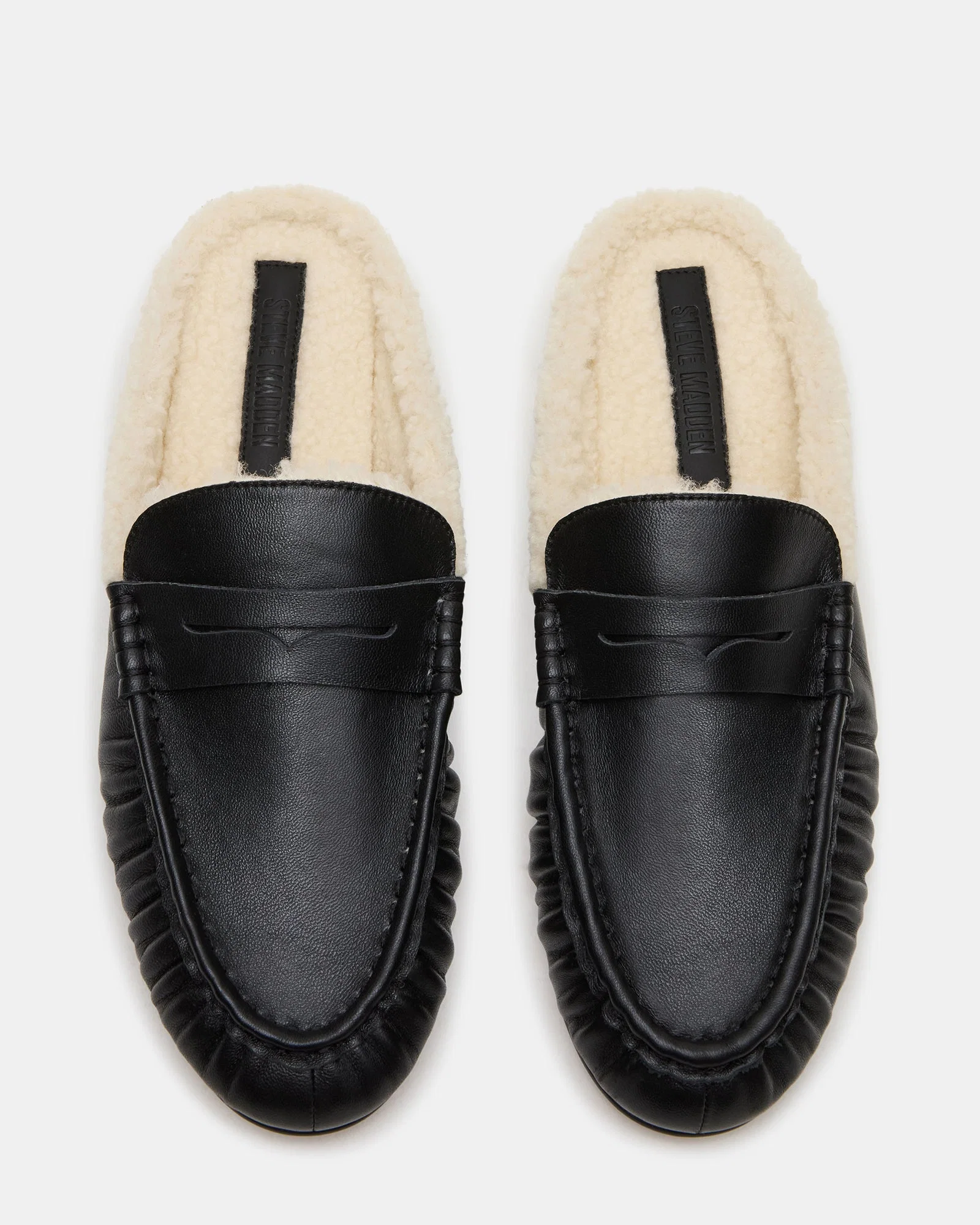 Rafe Faux Fur Black Leather