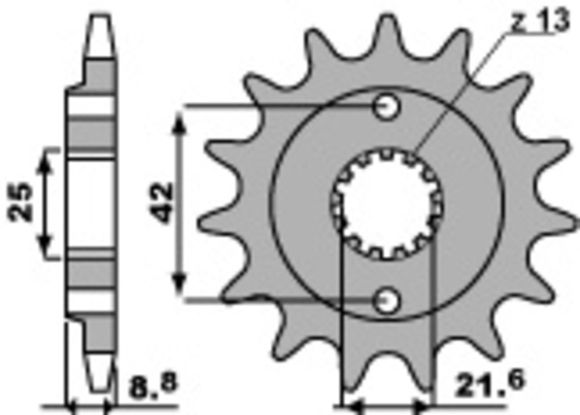 PBR Steel Output Gear 525 - 520Ref: Pbr00913A / 1077736001