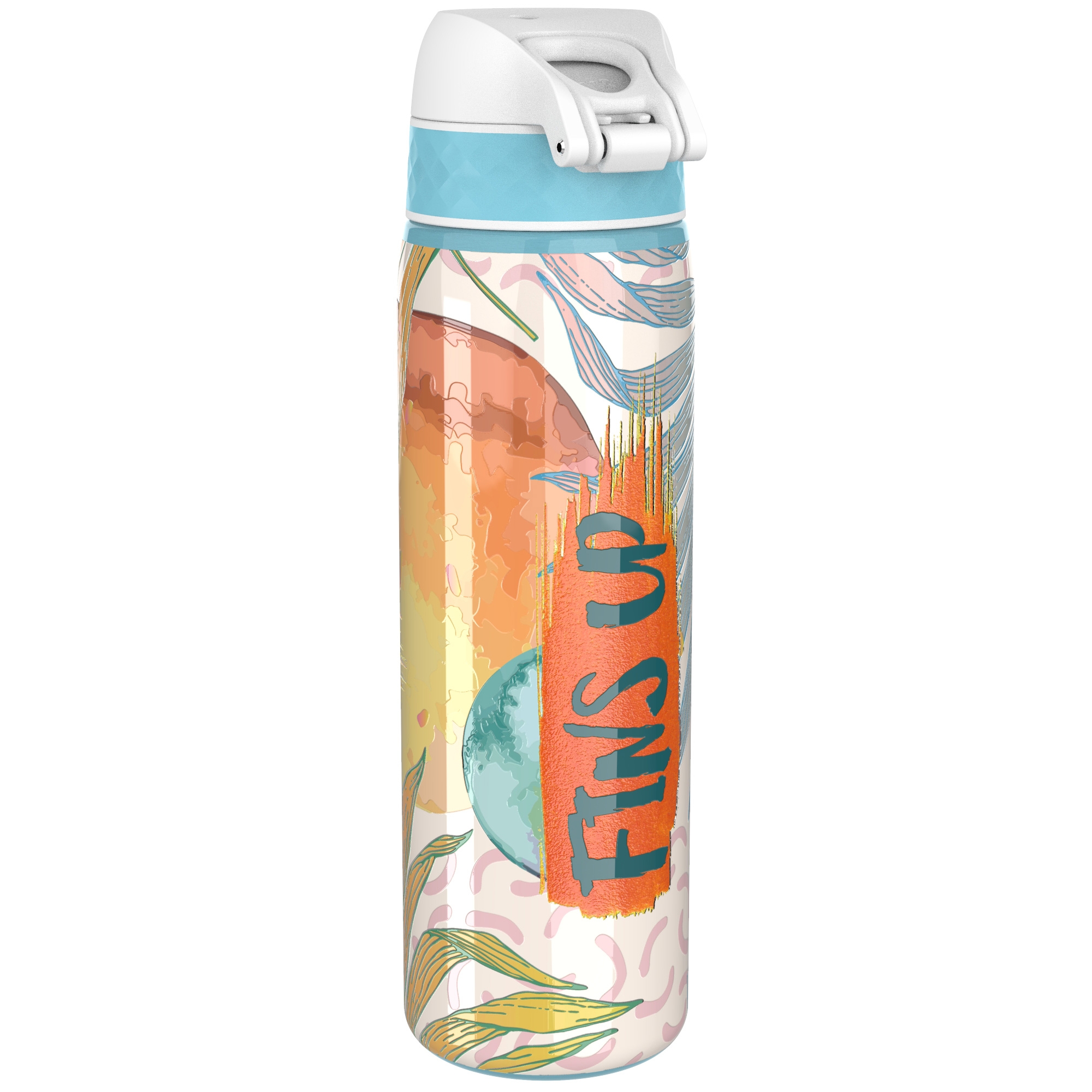 Miami Dolphins Tropical Stainless Steel OneTouch NFL Water Bottle (600 ml)