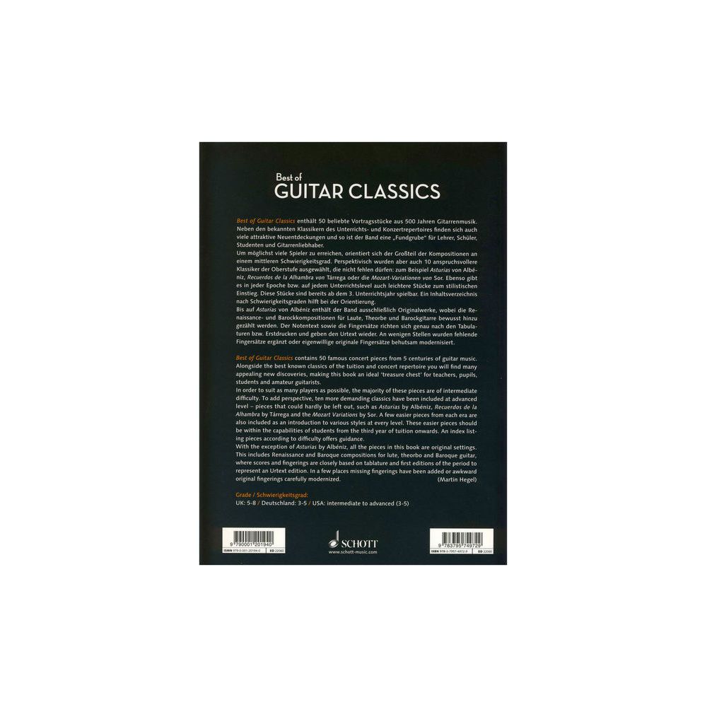 Schott Best Of Guitar Classics – Thomann Ireland
