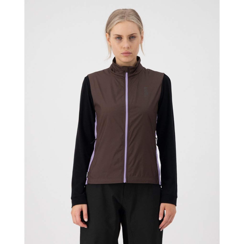 Mons Royale Redwood Merino Wind Vest Women - cedar / lupin