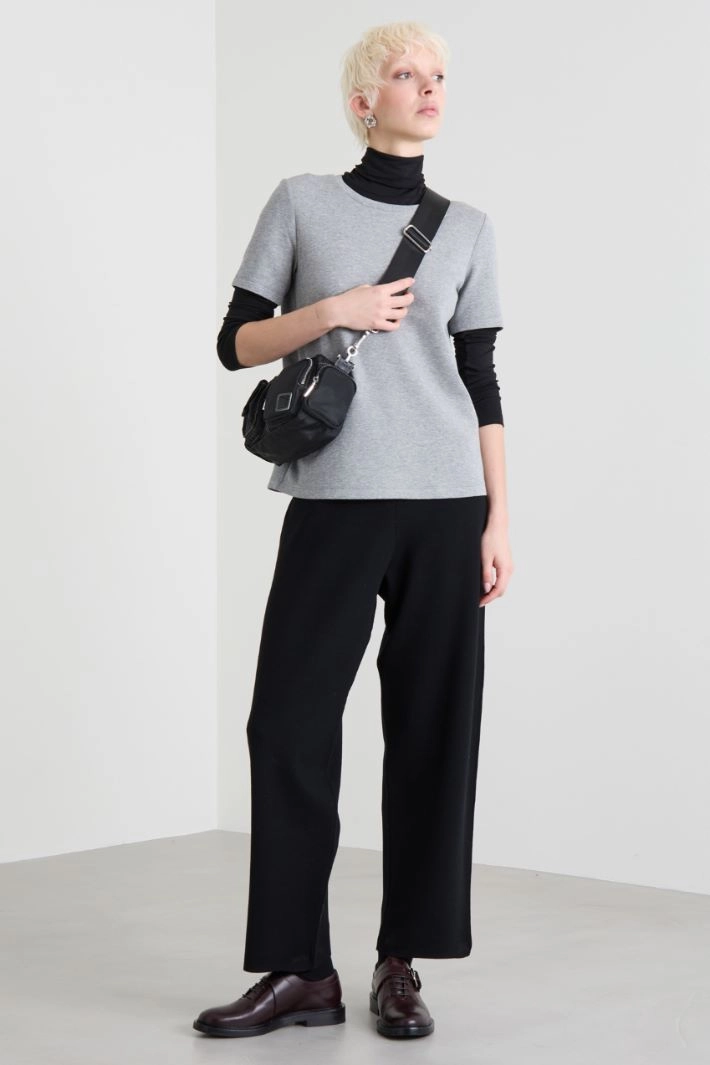 Compact jersey T-shirt - GREY