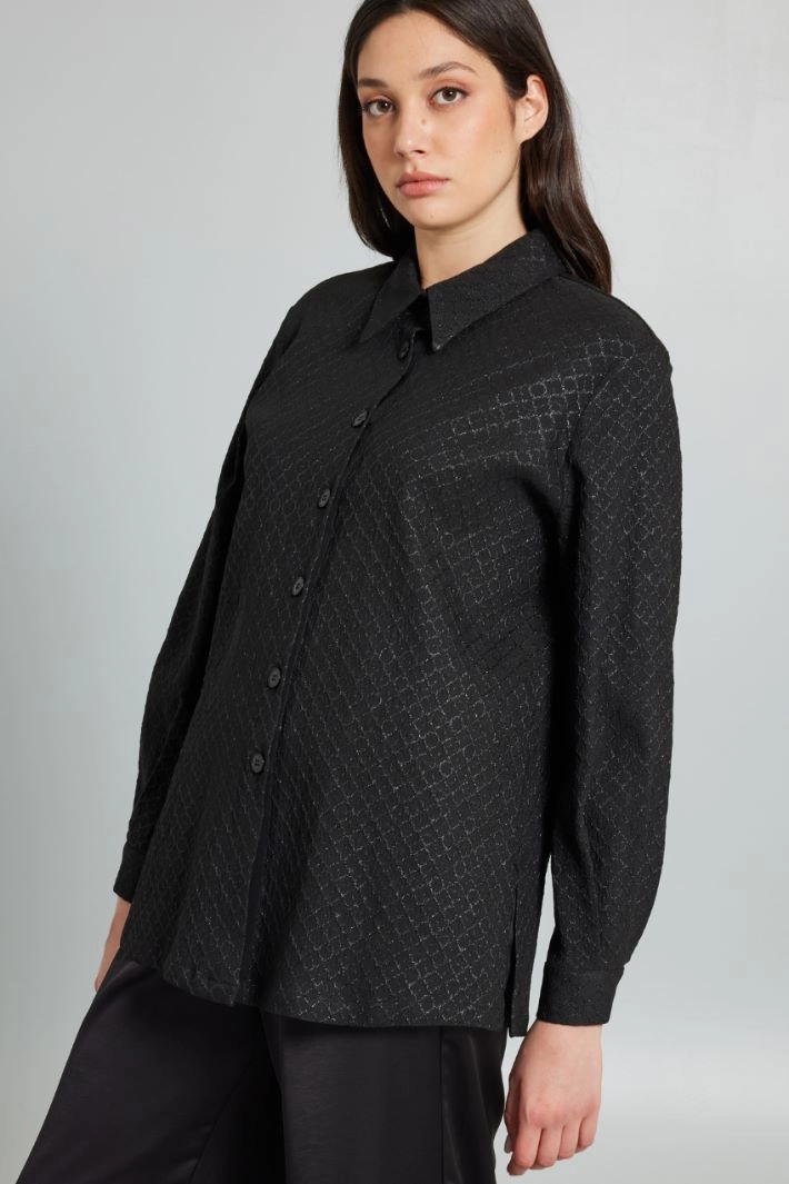 Jacquard tunic - BLACK