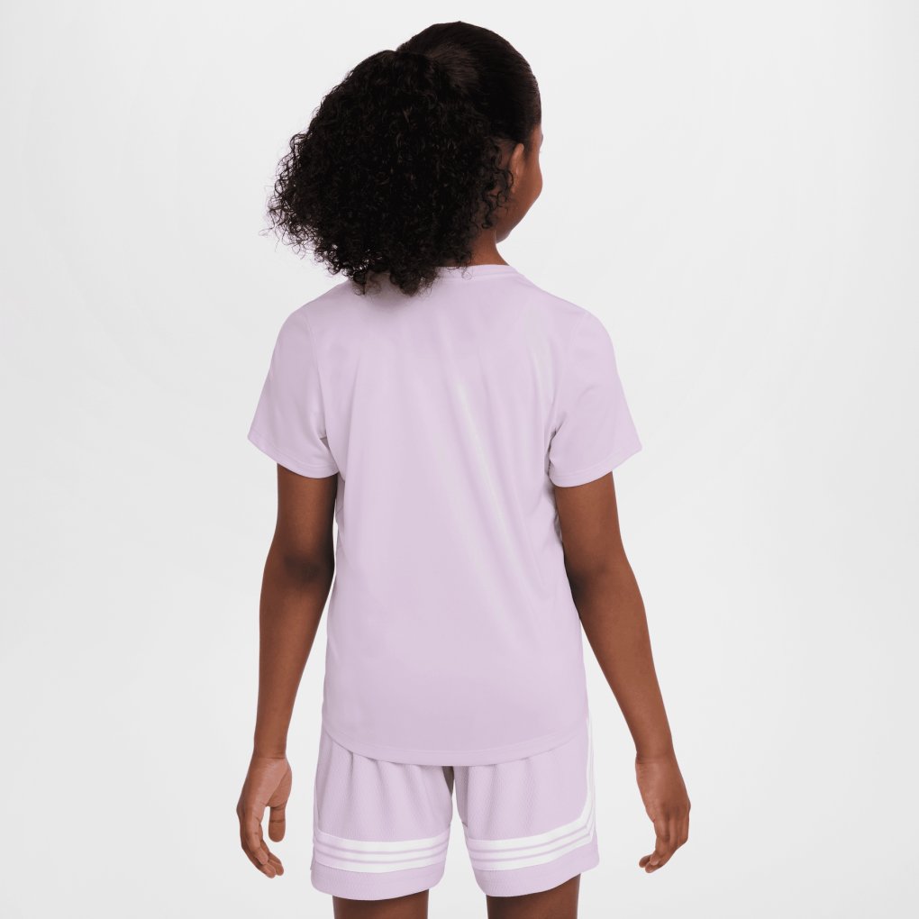 Nike One Fitted Dri-FIT Short-Sleeve Top Kids - doll/white FZ5600-537