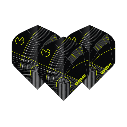 Winmau Prism Delta MvG Black Green No2 Standard Flights