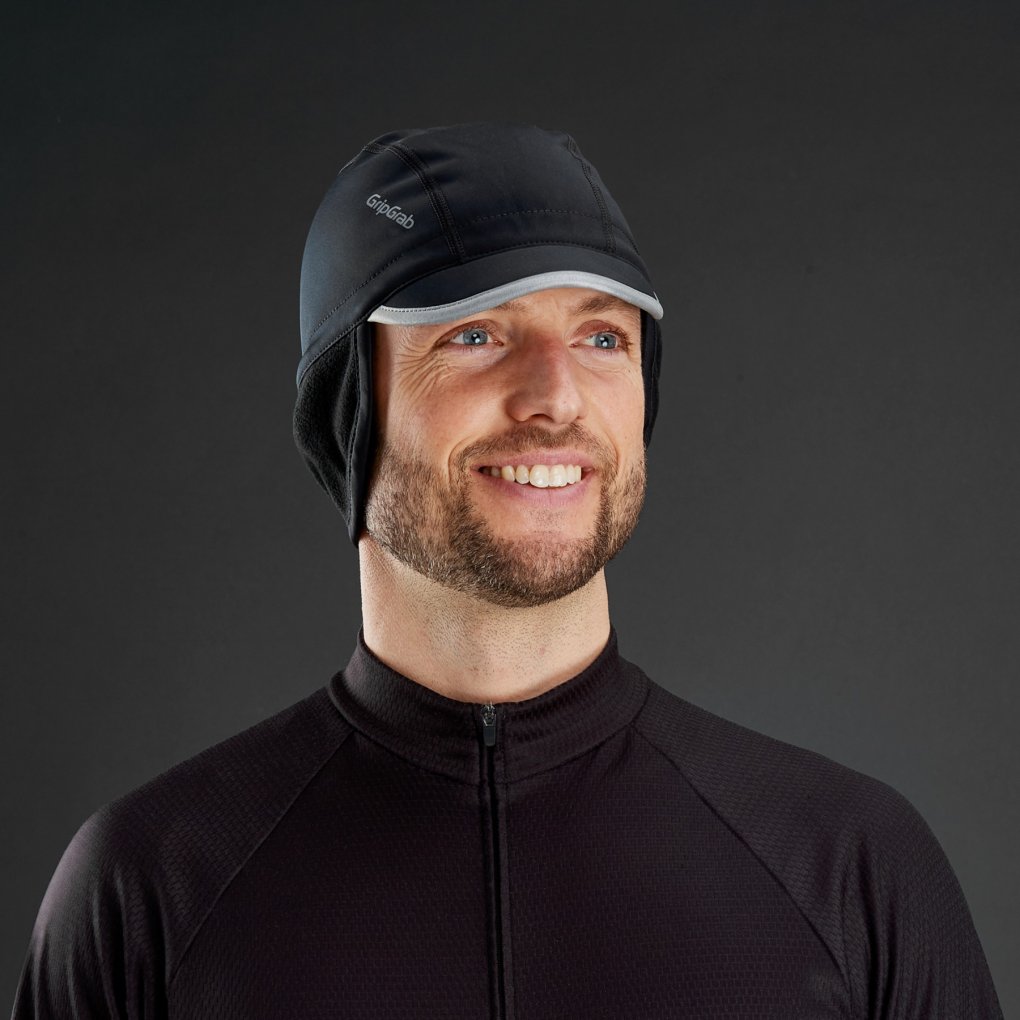 GripGrab Belgian Style Thermal Windproof Cycling Cap - Black