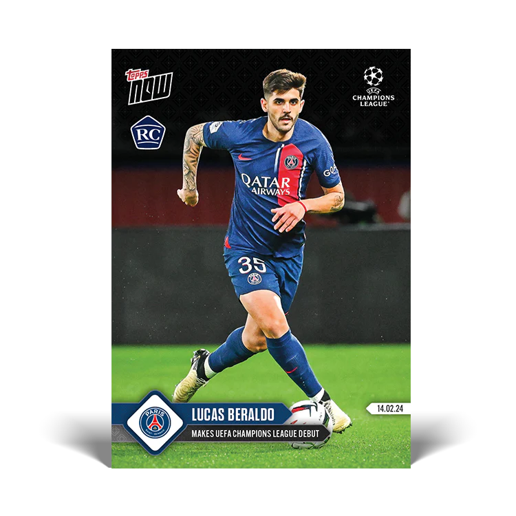 Topps UK - Lucas Beraldo - Makes UEFA Champions League debut - UCL TOPPS NOW® Card #94